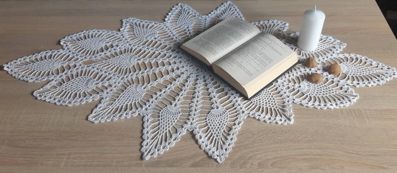 Doilycrochet doilycotton crocheted doilyWhite doilytable clothhome decorationChristmas giftcrochet lace doilygiftFree shipping
