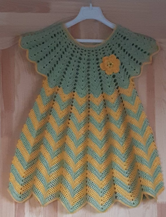 Easter Dress Crochet Baby Dress for 3 4 Year Old Kids Crochet Kids Dress Crochet Girls Dress Party Dress Girl Dress flower With Pearls Etsy UK