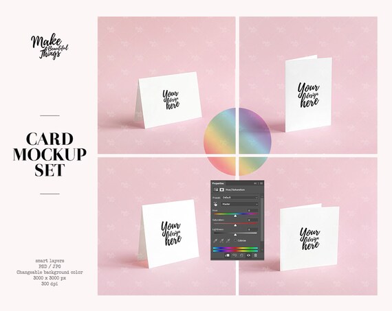 Greeting Card Mockup Card Mockup Set Folded Greeting Card Mockup Card Mockup Set Folded