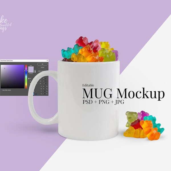 Isolated Mug Mockup. Editable Mug mockup. Mug mockup for kids