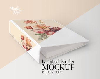 Isolated binder mockup / PNG+JPG+PSD files included