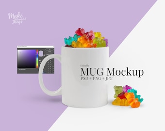 Isolated Mug Mockup. Editable Mug mockup. Mug mockup for kids