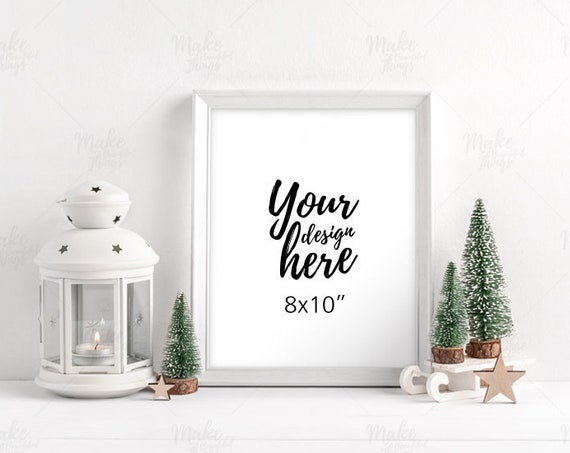 8x10 Vertical Frame Mockup Christmas White Frame Mockup 8x10 Vertical Frame Mockup Christmas White Frame Mockup