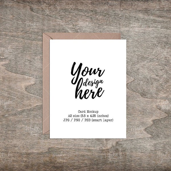 A2 Card mockup / Styled stock photography / Instant download / Set of 2 images
