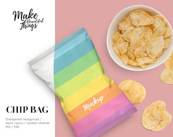 Download Free Potato Chips Bag Mockup Isolated Movable Elements Instant Download 9797 Free Logo 3d Mockups Free Mockup Templates.