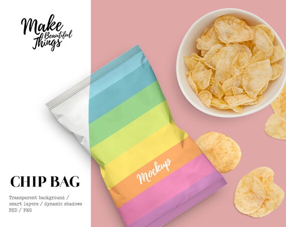 Download Free Potato Chips Bag Mockup Isolated Movable Elements ...