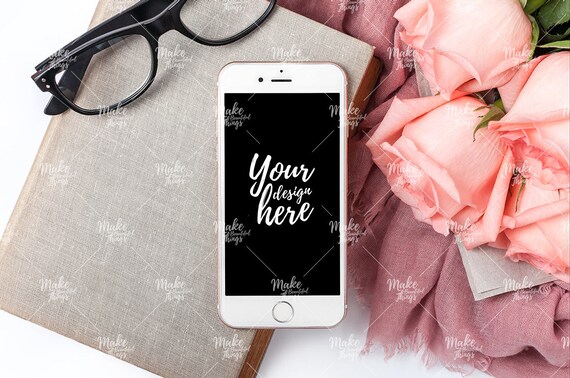 Iphone Mockup Feminine Desktop Instant Download