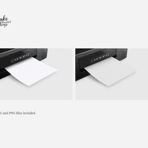 Printer and sheet mockup with PSD, JPG and PNG files included image 5