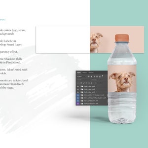 Isolated Water bottle Mockup. Photoshop water bottle mockup image 3