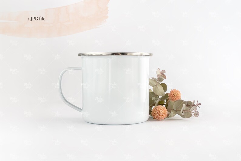 Download White enamel mug mockup / Campfire mug mockup / White mugs ...