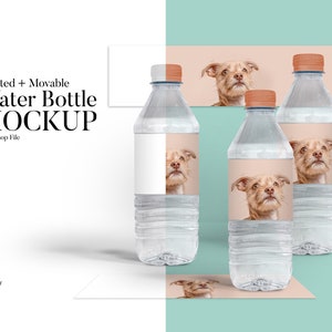 Isolated Water bottle Mockup. Photoshop water bottle mockup