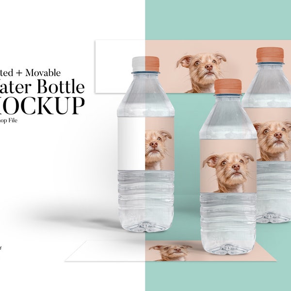 Isolated Water bottle Mockup. Photoshop water bottle mockup