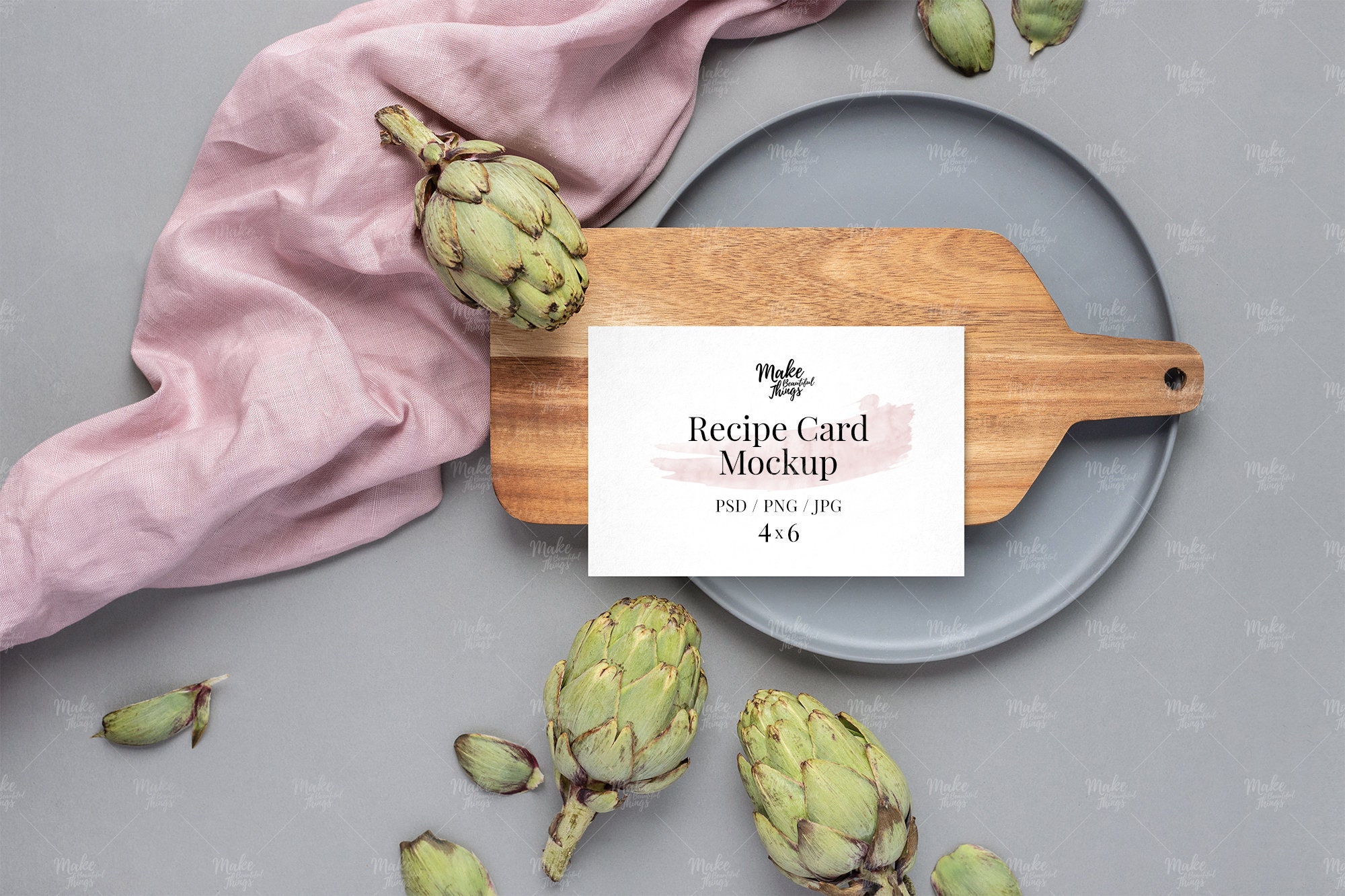 Download 4x6 recipe card mockup / PNGJPGPSD files included / Instant | Etsy