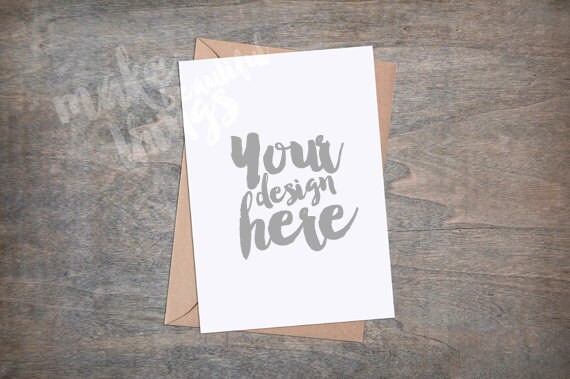 Download 5x7 or A6 Card and envelope mockup / Styled stock ...