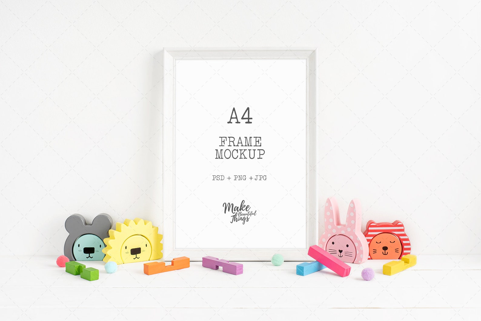 Download A4 White frame nursery mockup. Portrait A4 frame mockup | Etsy