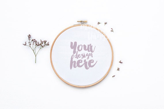 Download Embroidery Hoop Mockup Styled Stock Photography Instant Etsy