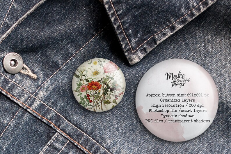 Isolated pin button mockup / Isolated / Movable elements image 4