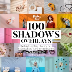 Natural shadows overlays / Botanical and window reflections / png overlays / PSD overlays