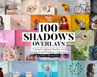 Natural shadows overlays / Botanical and window reflections / png overlays / PSD overlays