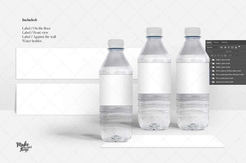 Isolated Water bottle Mockup. Photoshop water bottle mockup image 2