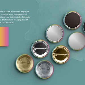 Isolated pin button mockup / Isolated / Movable elements image 5