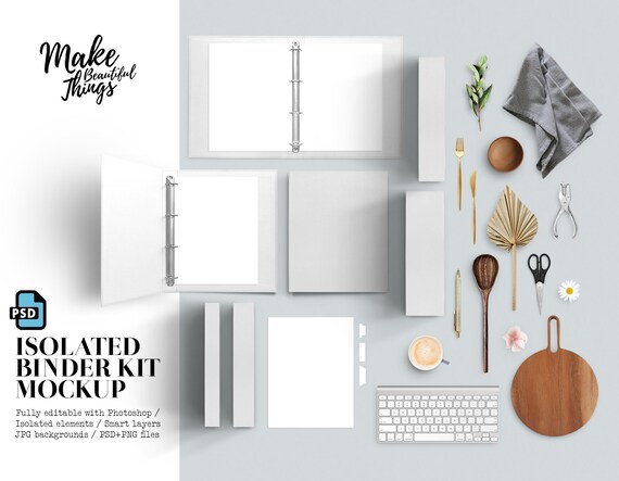 Download Isolated Binder Kit Mockup Etsy