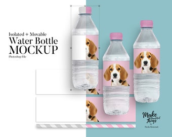 Isolated Water bottle Mockup. Photoshop file water bottle mockup