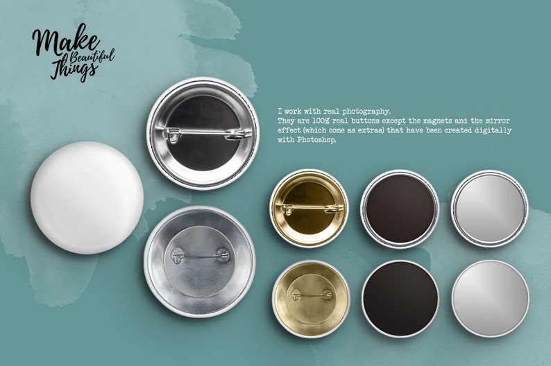 Isolated pin button mockup / Isolated / Movable elements image 2