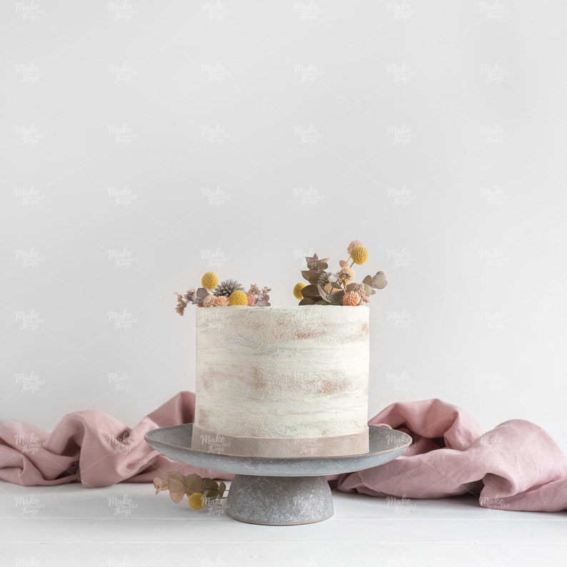 Cake topper mockup. Cake stock photography front view. | Etsy