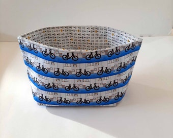 foldable fabric basket with bikes