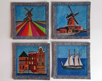 set of 4 coasters "Dutch"