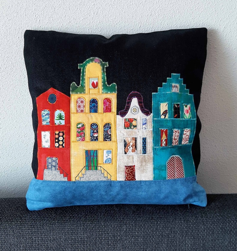 cushion cover, canal houses, 451638 image 1