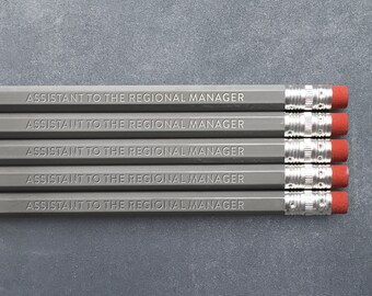 Assistant to the Regional Manager. // Foil Stamped Pencils // Set of 5