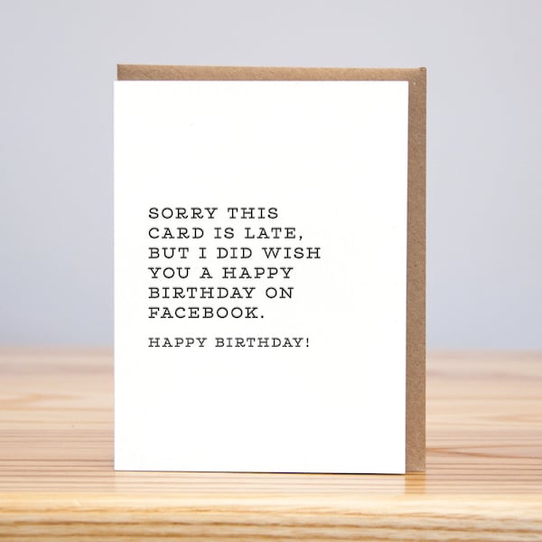 Belated Facebook birthday. // Letterpress