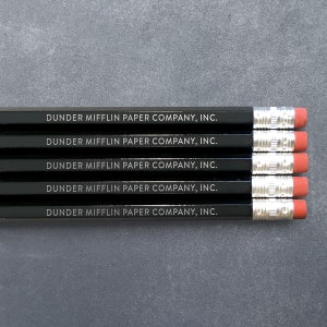 Dunder Mifflin Paper Company, Inc. // Foil Stamped Pencils // Set of 5