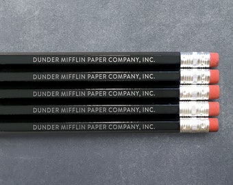 Dunder Mifflin Paper Company, Inc. // Foil Stamped Pencils // Set of 5