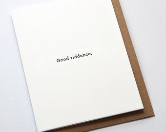 Good Riddance | Etsy