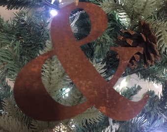 Ampersand - & Sign - Industrial Chic Rusted Metal Hanging Ampersand