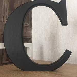 Cualquier 7 letras grandes de madera negras - Letras grandes de 20 cm, letras grandes, letras negras, decoración de bodas Conjunto de 7 letras negras grandes