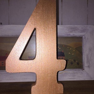 Wooden Number 4, Birthday Decoration, Fourth Birthday, 4th Birthday Decoration, 19cm Large Number 4, Big 4
