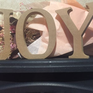 JOY Decoración del hogar independiente, letras grandes de 13 cm, decoración navideña, JOY