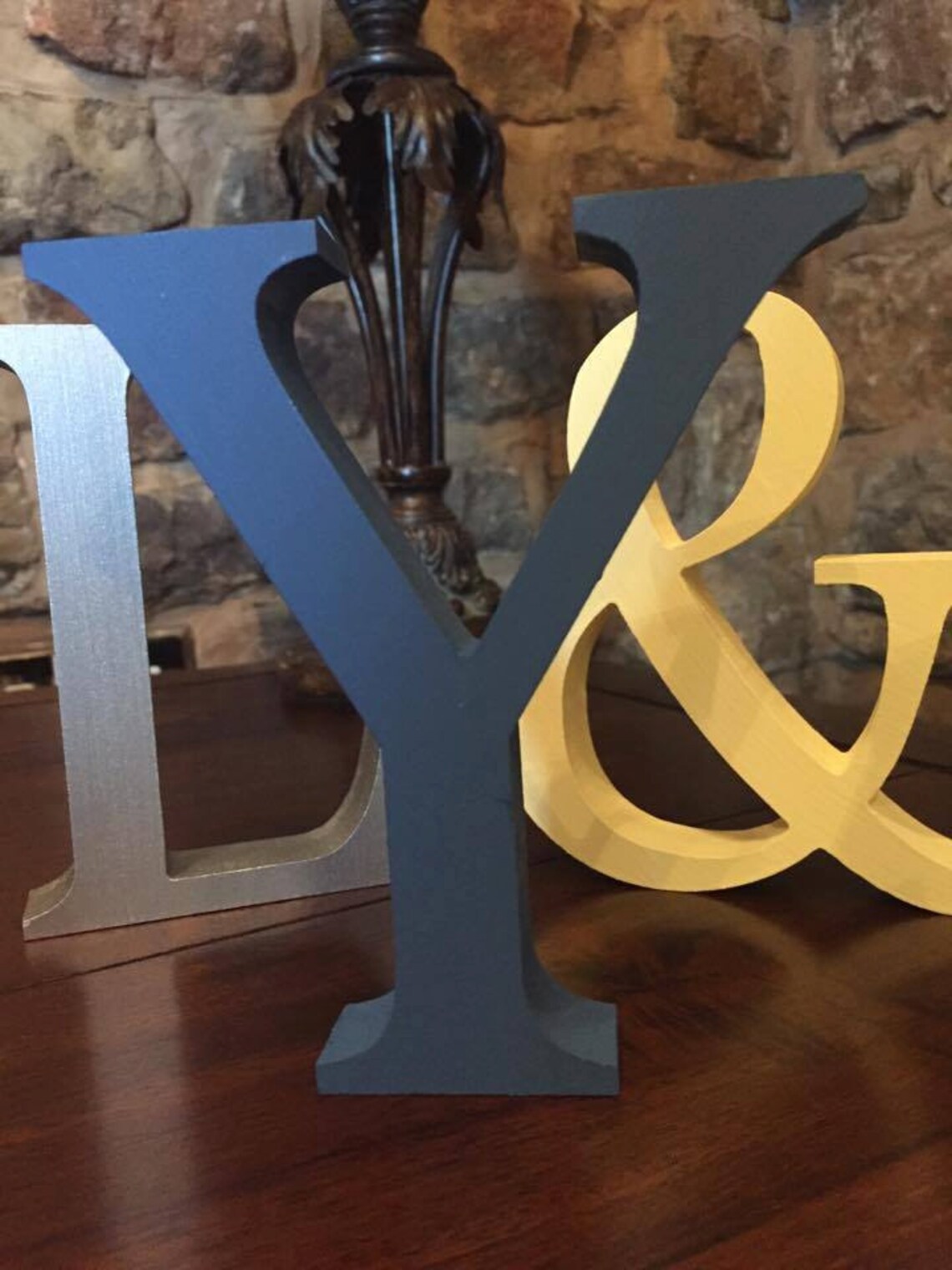 Bright Blue Wooden Letters and Numbers Freestanding Etsy