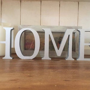 INICIO Juego de cuatro letras de madera independientes que indican la ortografía INICIO, letras grandes de 13 cm, decoración del hogar