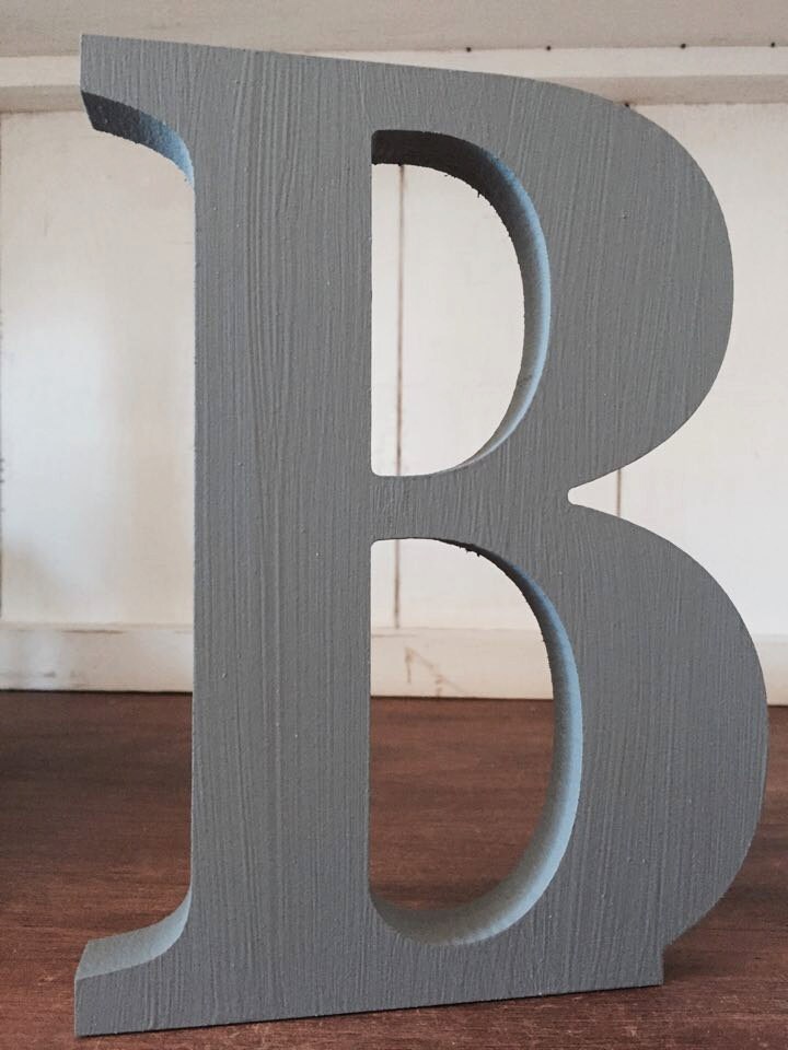 Grey Large Letters Gray Wooden Letters 20cm Large Letters Etsy