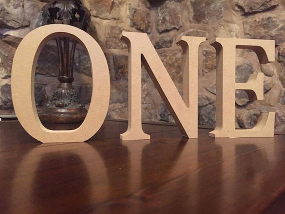 Wooden Letters First Birthday Wooden Decor Large Home Letters One