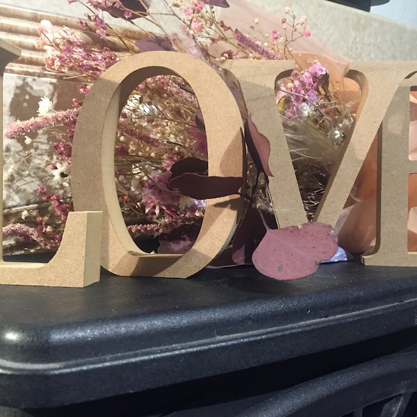 LOVE - Set of 4 Letters - 13cm Large Letters - Spelling LOVE, Wedding Decoration, Lovely Gift, Home Decoration