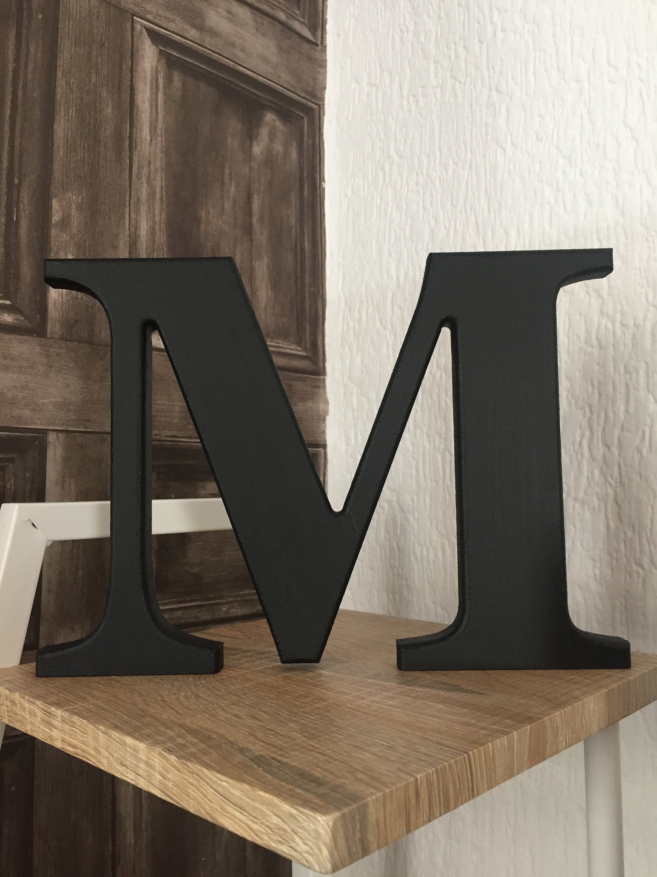 Black Large Letters Painted Wooden Letters Big Letters Etsy