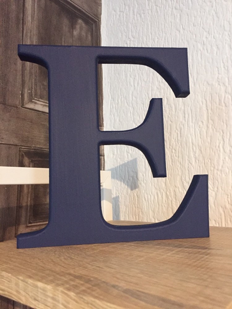 Painted Free Standing Letters for Shelf, Custom Wood 3d Block