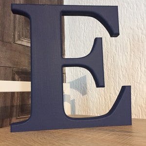 Cualquier 5 letras grandes de madera azul marino - decoración de la pared, letras grandes, letras azul marino, decoración de boda conjunto de 5 letras grandes azul marino