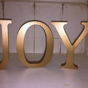 JOY Decoración del hogar independiente, letras grandes de 13 cm, elección de color, letras JOY, decoración navideña